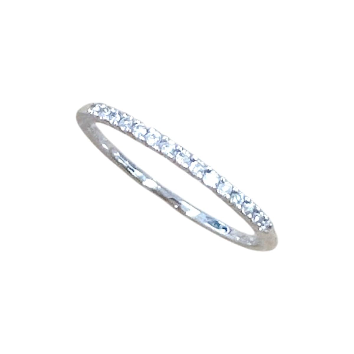 リング 4℃ メレダイヤ 10号 K18WG ホワイト