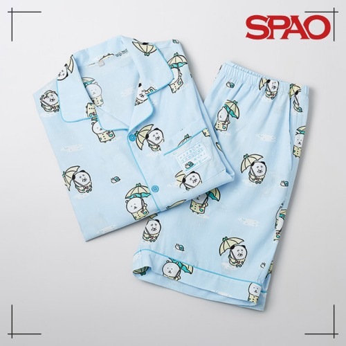 SPAO ダムゴム 私は可愛いダムゴム 半袖 パジャマ (LIGHT BLUE) かわいい 部屋着 韓国人気