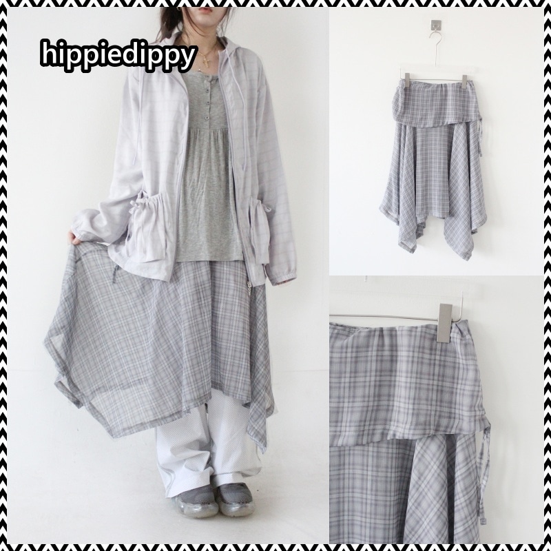 hippiedippy lavender check skirt