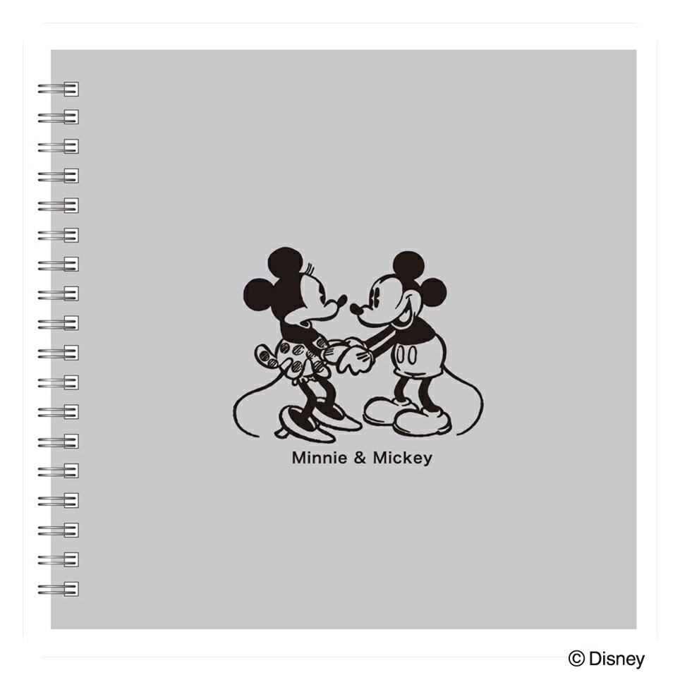（まとめ買い）フォトクロッキー リング式アルバム Sサイズ ミッキー&ミニー グレー アKA-SWF-201-N [x3] 5,361円