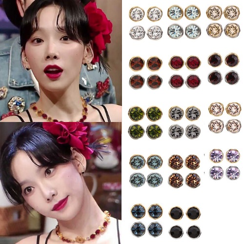 [テヨン着用] ベラスワロフスキーイヤリング_ラージ 韓国人気アイドルアクセサリー 人気女性アイドル着用 セレブが愛するカスタムジュエリー ファッションジュエリー カスタムジュエリー