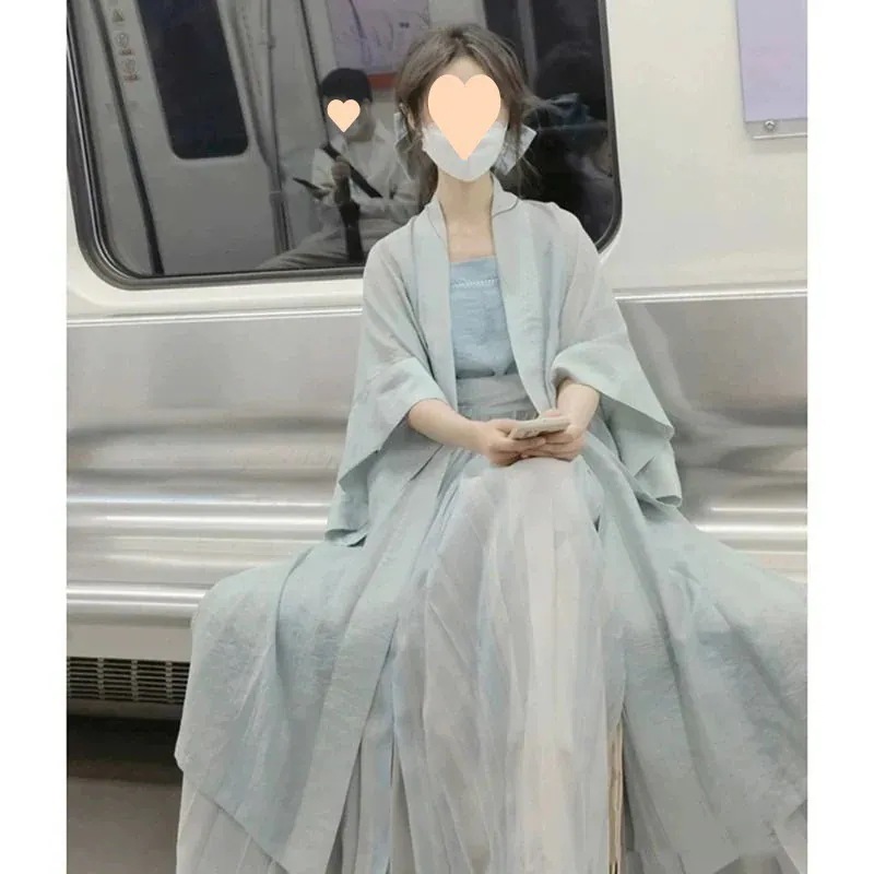 改良された軽い漢服春夏スタイル唐ミロバランスカート妖精ようなエレガント古代風要素胸までアンダースカート