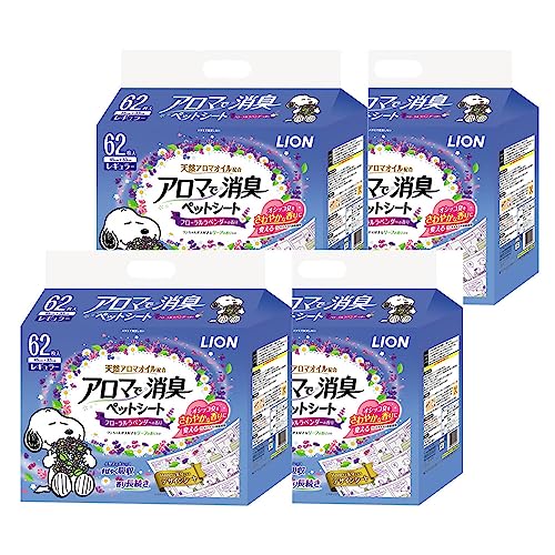 ライオン アロマで消臭ペットシート レギュラー 62枚入×4個 (ケース販売)
