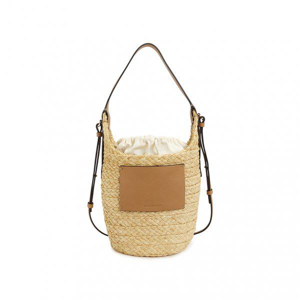 ニシダ ラフィア 女性 バケットバッグ BAG51961 NATURAL CARAMEL