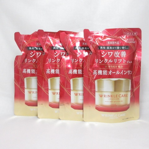 新品4個セット グレイス ワン リンクルリフトジェル リンクルケア モイストリペア ジェルクリーム EX つめかえ用 90g ( 0204-y1 )