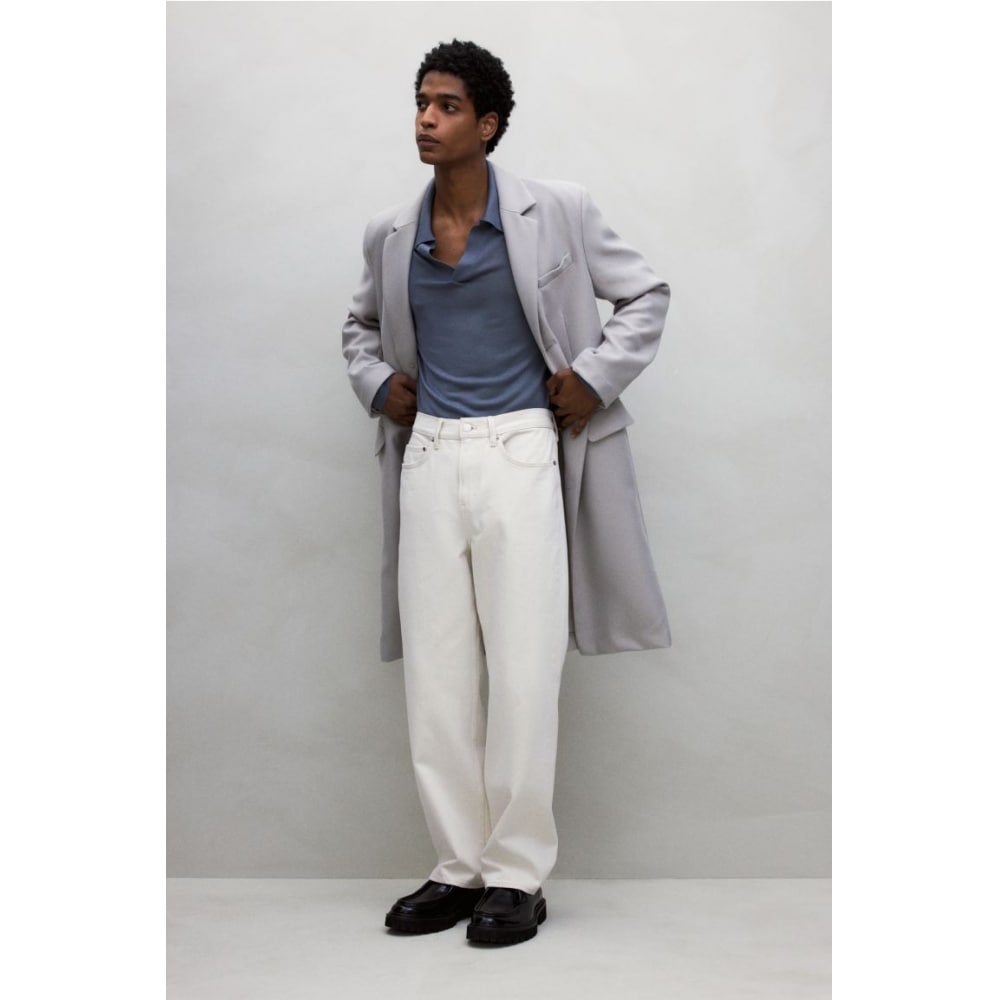 H&M リラックスフィット 5ポケットツイルパンツベージュ