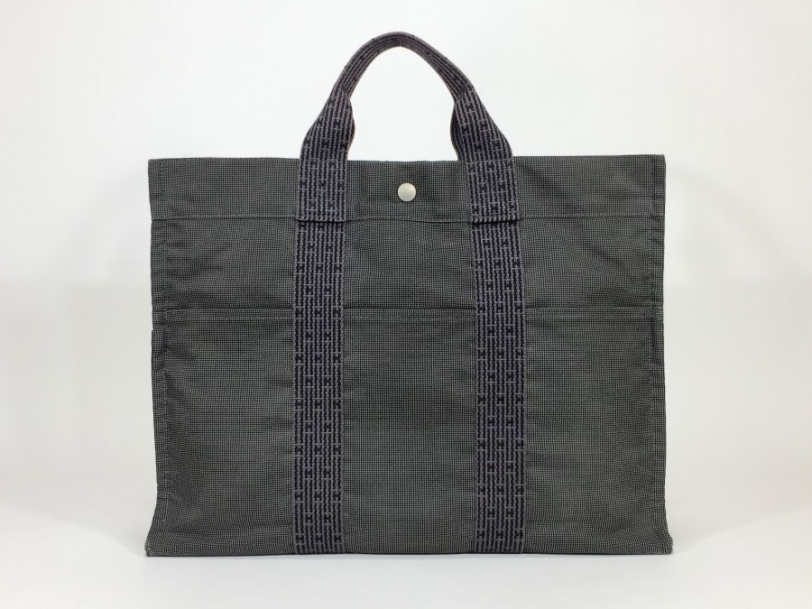 トートバッグ エールライン MM キャンバス グレー 【中古品】