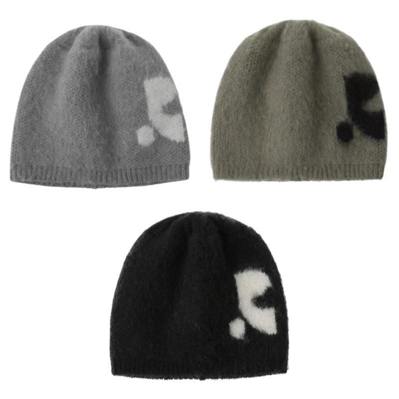 ★AEAE★ Jacquard Flower Beanie COOL GREY ☆AEAE☆ Jacquard Flower Beanie COOL GREY Aeae Jacquard