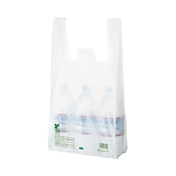 TANOSEEバイオマス配合レジ袋(乳白) 35号 1セット(1000枚:100枚×10パック) 5,542円