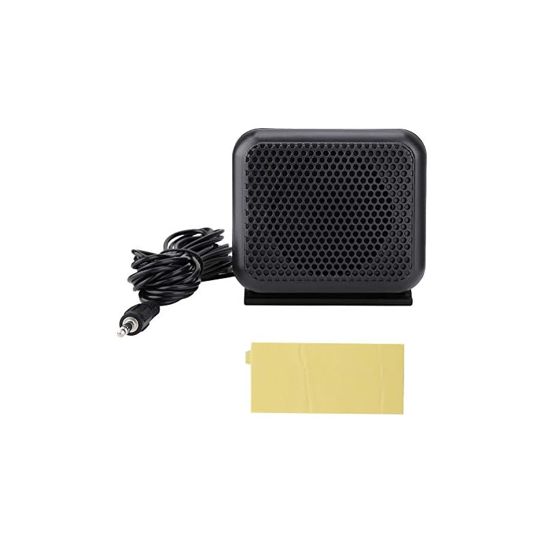 NSP-100ミニ外部スピーカーケンウッド八重洲ICOMアマチュア無線用3Wスピーカー付きモバイルラジオマイク寸法80 x 72 x 43 mm