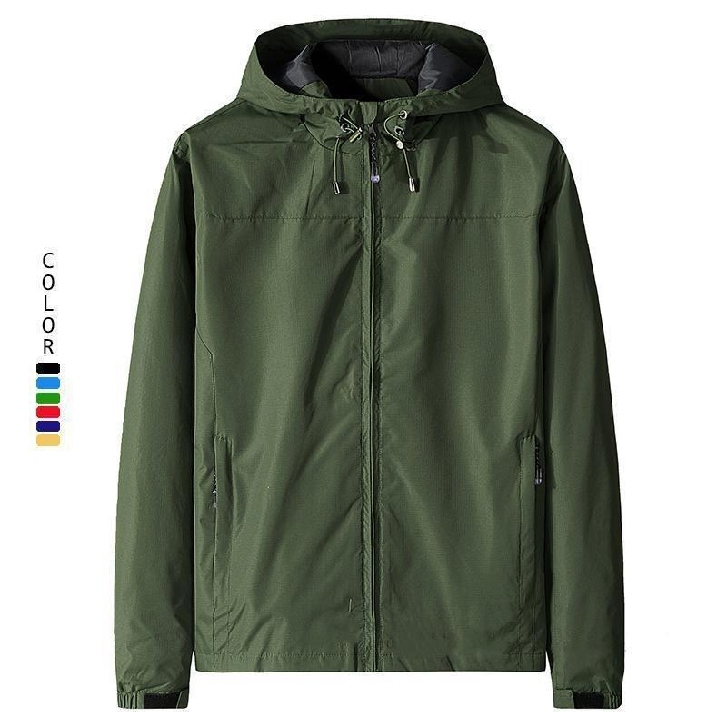 【即納】ウィンドブレーカー メンズ ナイロンパーカー ジャンパー 春秋 冬 長袖 ジップアップ フルジップ