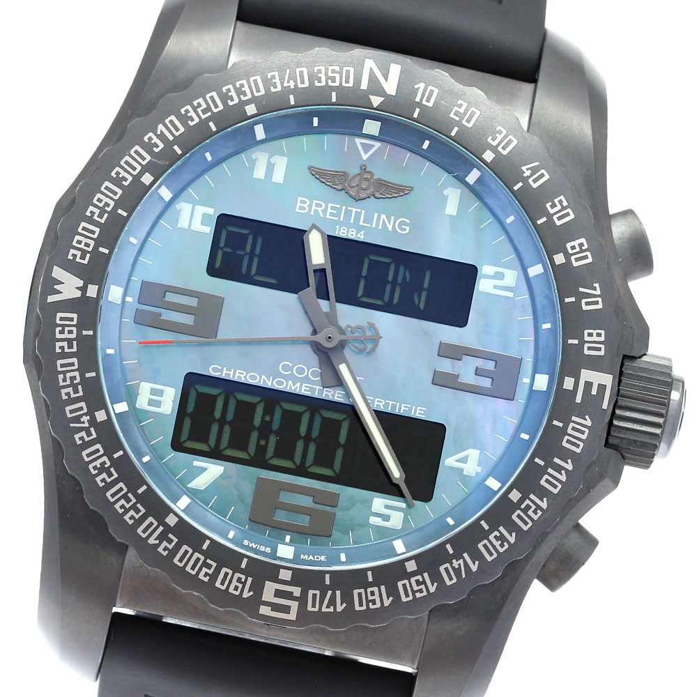 ブライトリング BREITLING VB5010 コックピットB50 ナイトミッション クォーツ メンズ 極美品 箱・保証書付き_835936【中古】