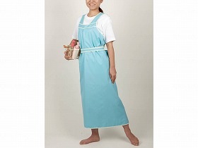 大阪エンゼル 入浴ケアかるいエプロンII ターコイズブルー LL 6018