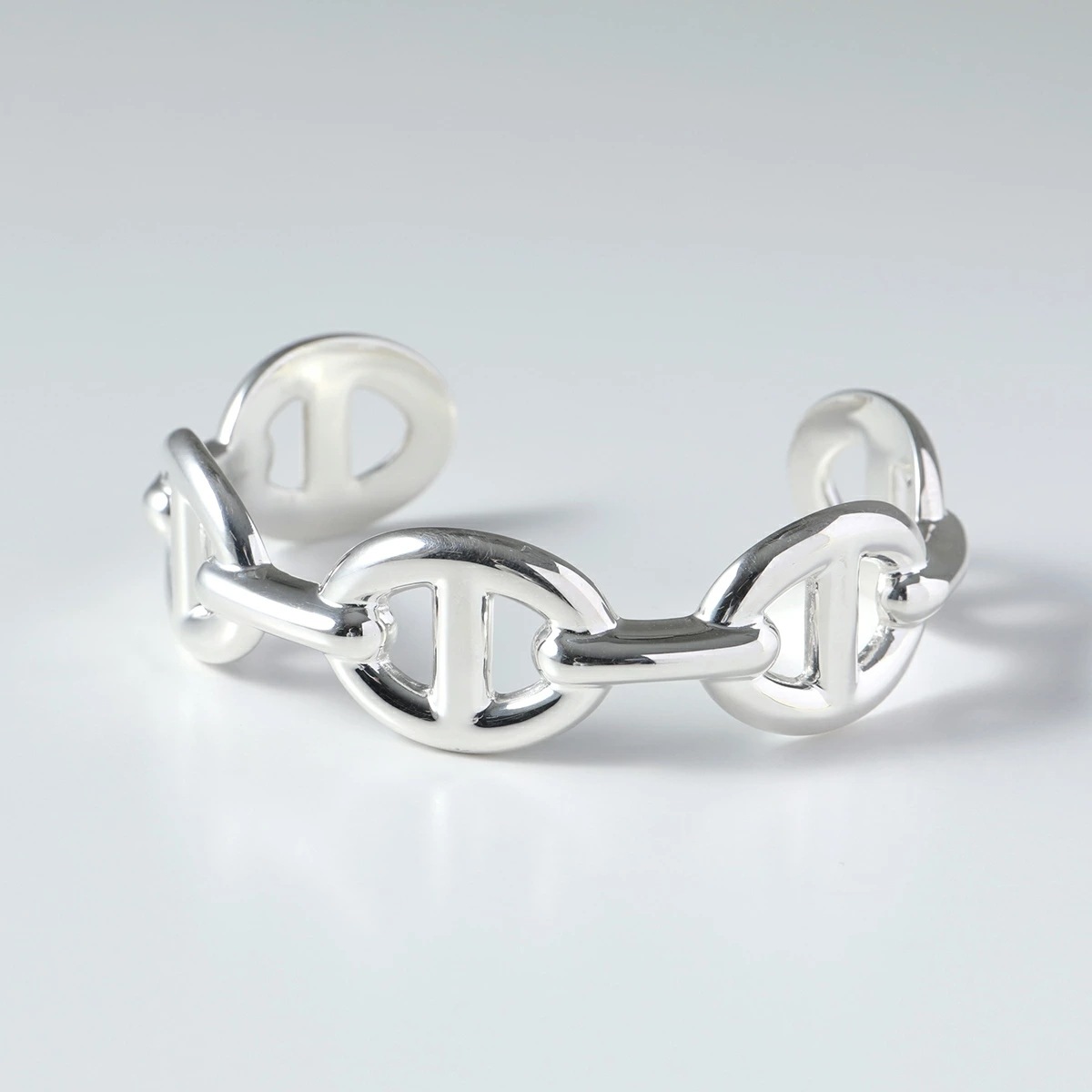 HERMES エルメス バングル シェーヌ ダンクル アンシェネ GM Chaine dAncre Enchainee Bracelet H109508B シルバー925 SILVER