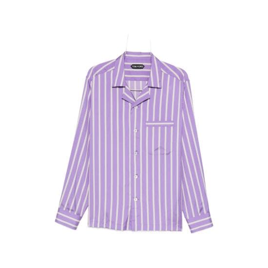 TOMFORD Men Shirts FMS111 HXH012 RRA PURPLE WHITE