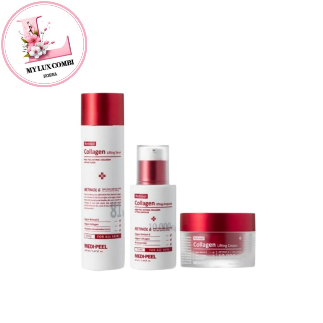 レチノール コラーゲン トナー+アンプル+クリーム 3種セット