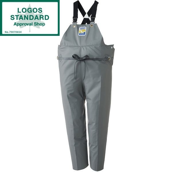 マリンエクセル 胸当て付ズボングレーLL No.12063211
