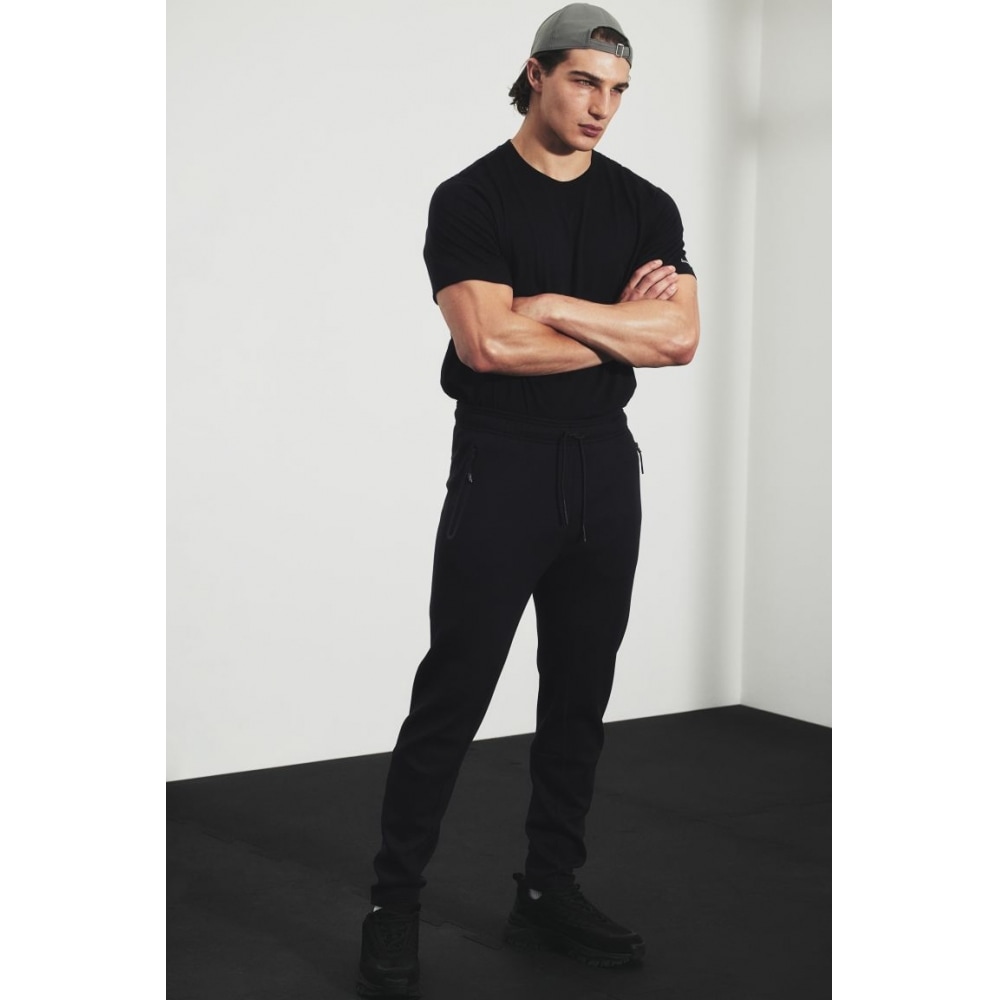 H&M ドライムーブテーパードスポーツジョガーパンツブラック