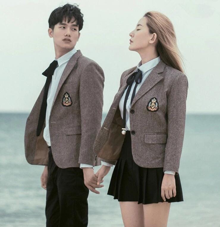 2021新入荷中学生制服4セット英倫学院風春秋冬秋高校生クラス服男女韓国版日本系JK制服スカート