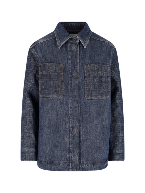 FENDI Women Jackets FLF677 AW82 F1UKI Blue