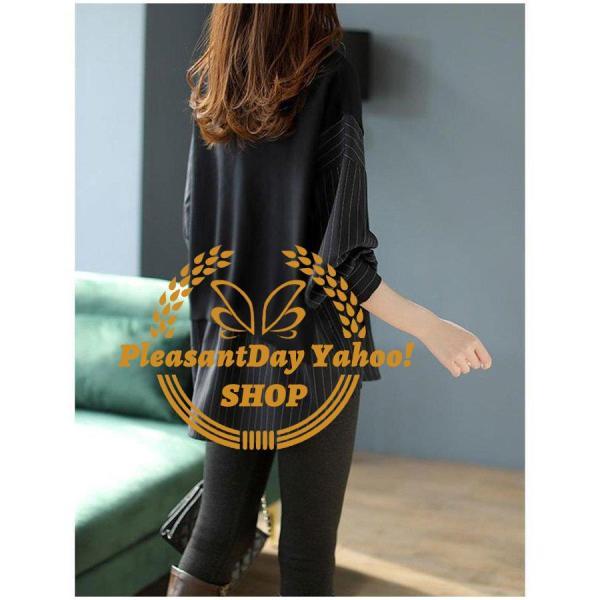 レディース トップス レイヤード パッチワーク 長袖 シャツ 条柄 秋 22新作 ファッション 上着 気品 大きサイズ 体型カバー オシャレ