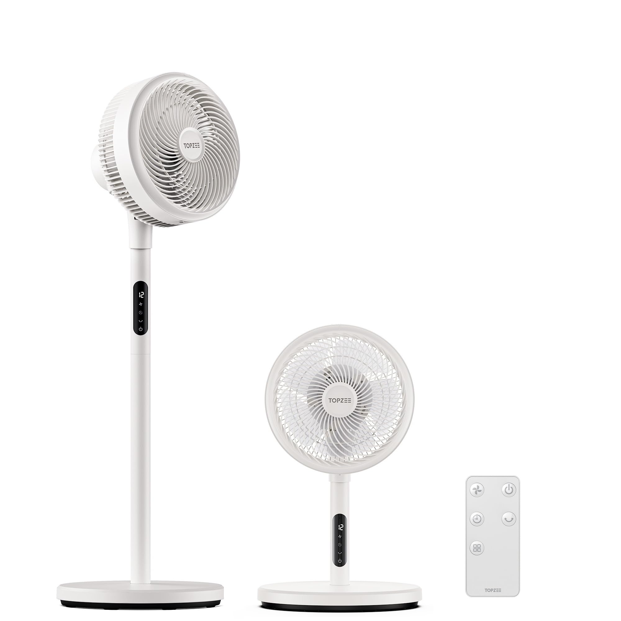 サーキュレーター 扇風機 【節電対策】DCモーター 省エネ パワフル送風 静音 サーキュレーター DC リビング 扇風機 首振り リモコン付き 3つ送風モード 風量12段階調節 1~8H入/切りタイマ