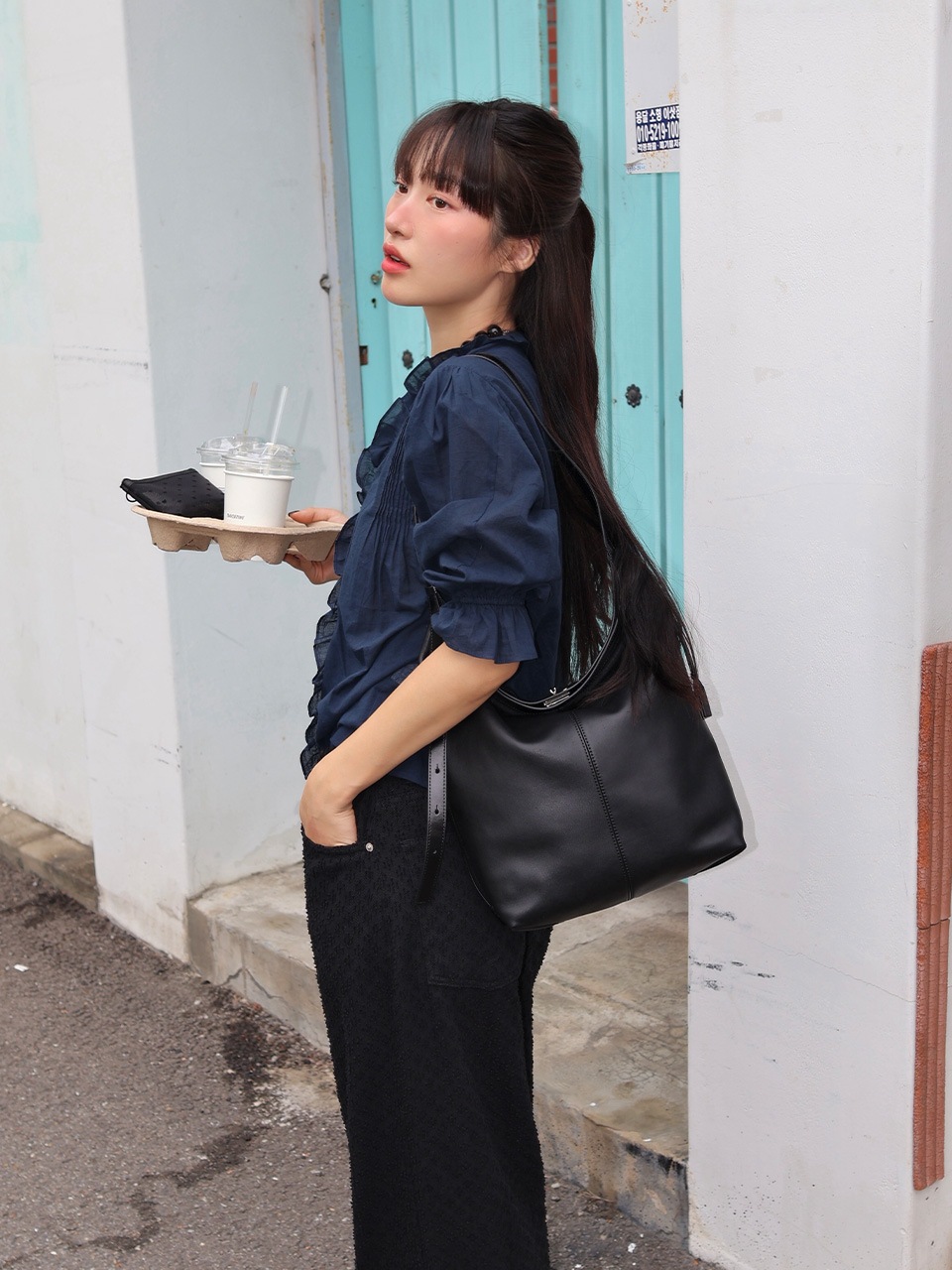 【JOY GRYSON】 25FW SELI BUCKET BAG : BLACK