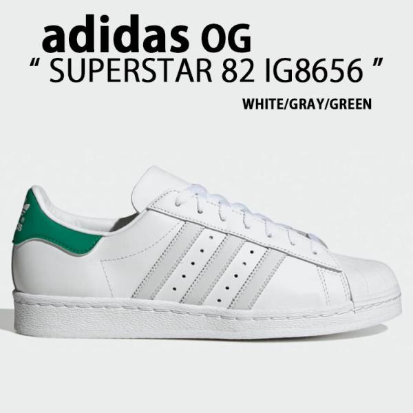 IG8656 スニーカー SUPERSTAR 82 スーパースター82 シューズ レザー WHITE GREEN 本革 クラシック