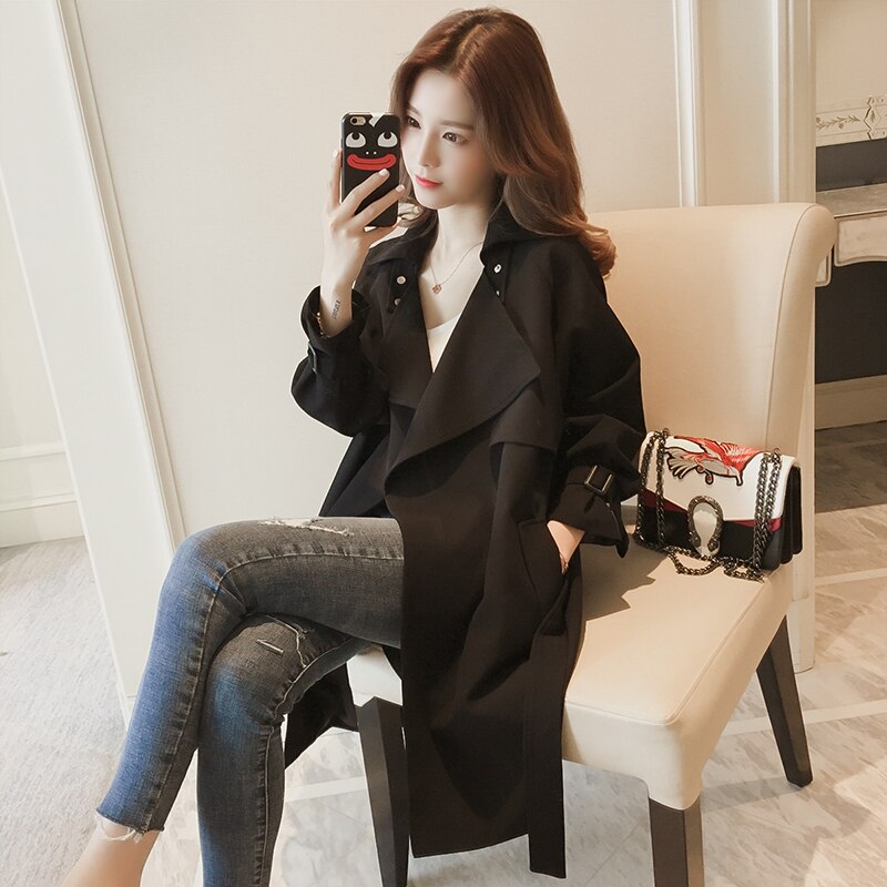 カジュアルトレンチコート アウター コート トレンチコート l 袖あり 長袖 襟付き ベルト ウエストマーク 前開き かわいい 大人可愛い きれいめ シンプル カジュアル 大人 おしゃれ