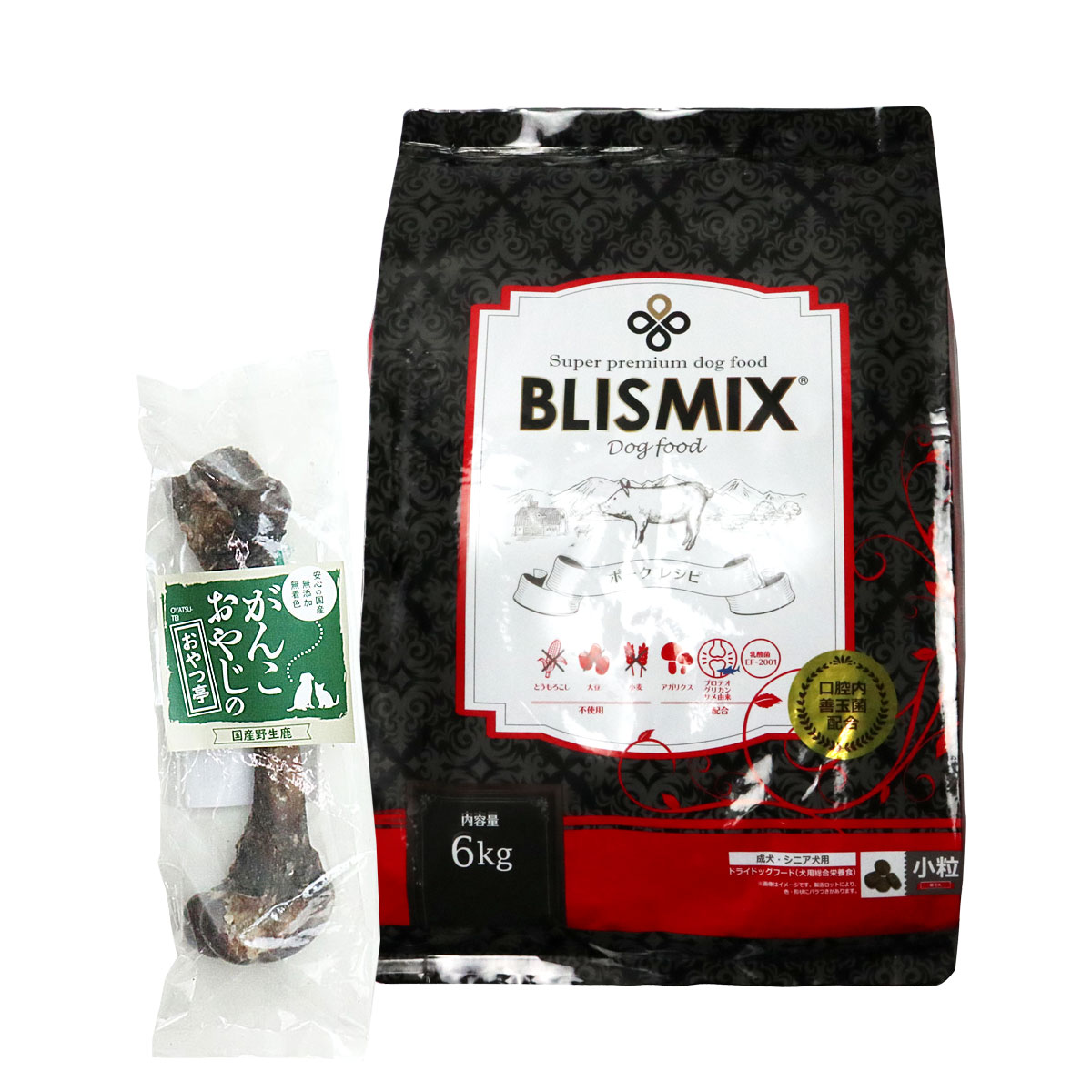 ポーク 小粒 6kg 【国産鹿レッグボーン 1本入り付き】