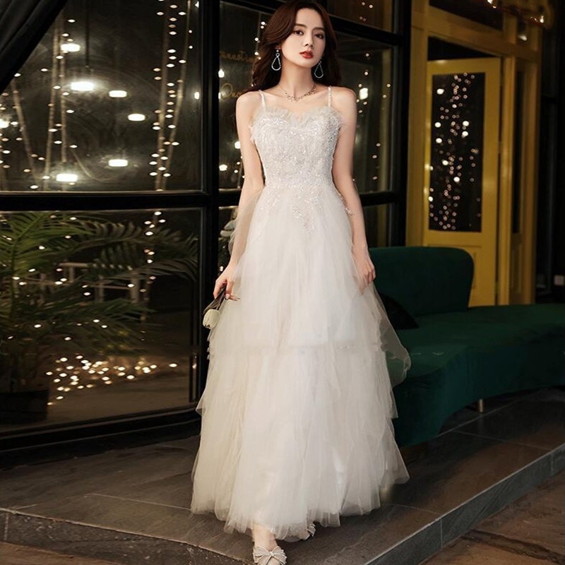 ウェディングドレス 白 ドレス 花嫁 結婚式 パーティドレス ドレス コンサート 披露宴 大きいサイズ Aラインドレス ロングドレス