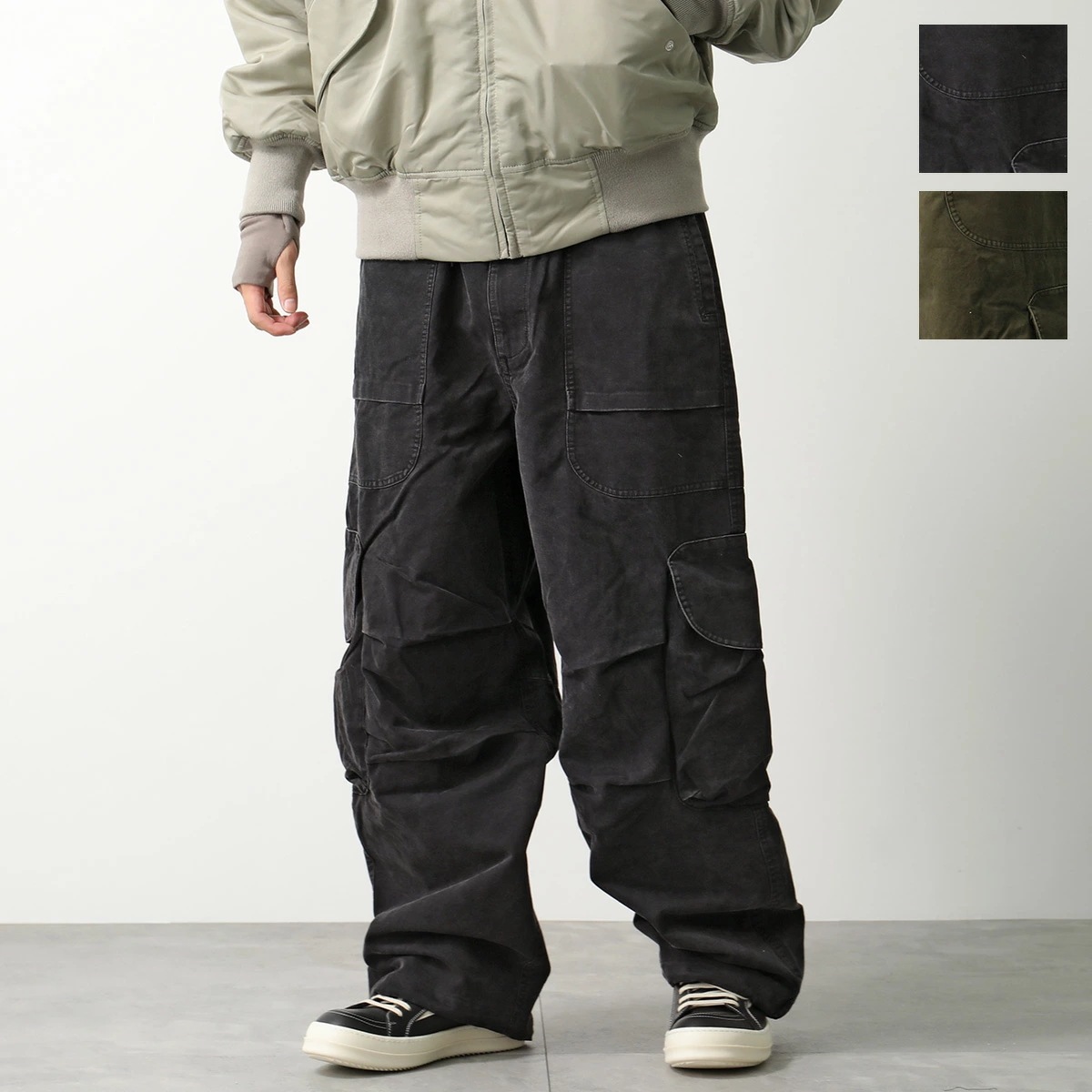 ENTIRE STUDIOS エンタイアスタジオ カーゴパンツ FREIGHT CARGO ES2395 メンズ ワイド コットン ワークパンツ カラー2色