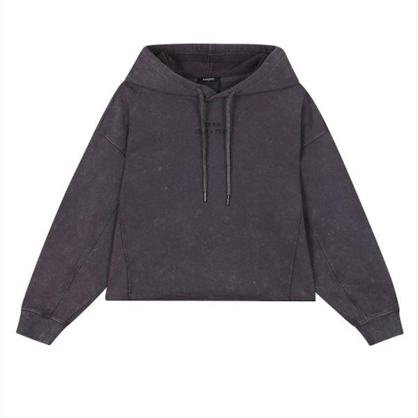女性パッチワークアートワークフード付きTシャツ（B241TS520P）