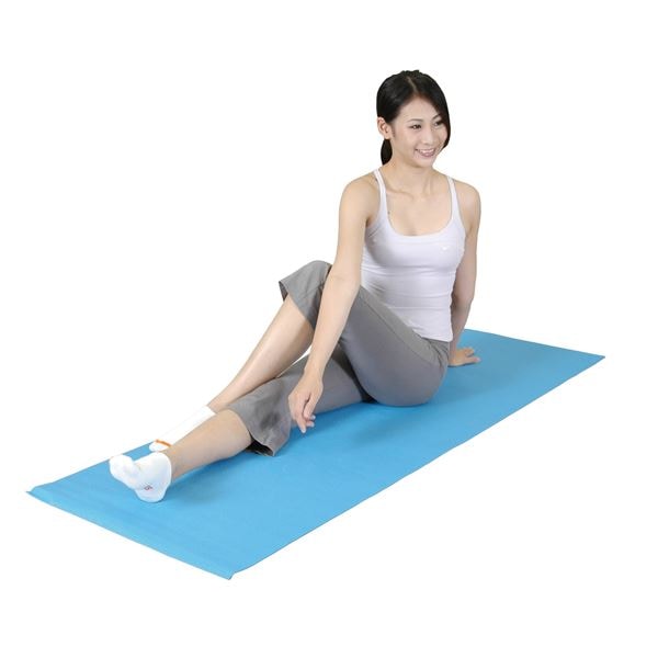 (まとめ)Lucky west リハビリ用品 ヨガマット ブルー LEX-919BL(×3セット)