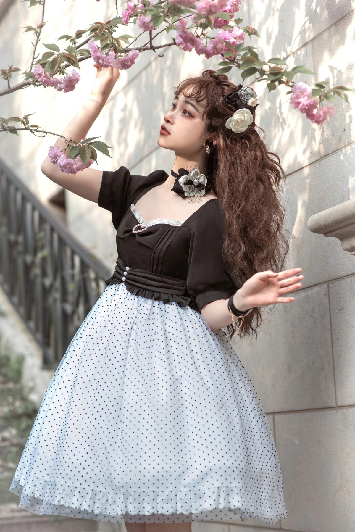 半袖 ロリータ ワンピース ドレスコスプレ かわいい レトロイベント ハロウィンゴシック A332