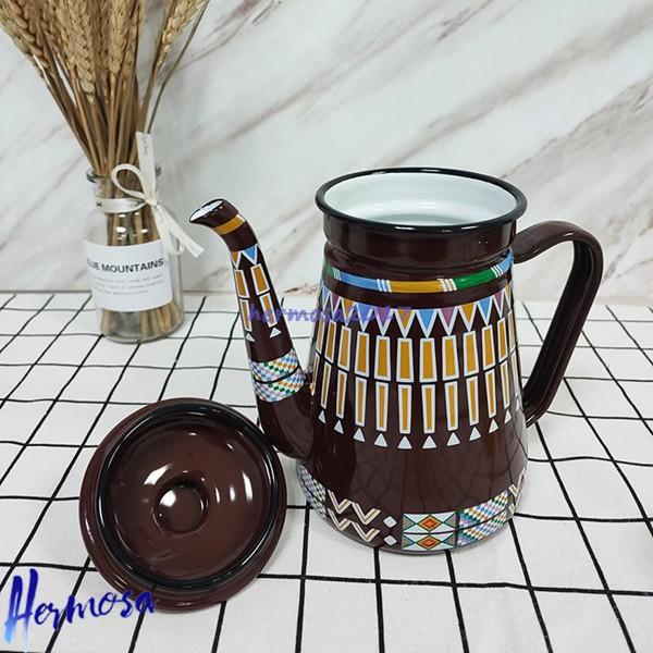 今日のイベント 新商品20%オフ ドリップポット ホーロー ポット コーヒーポット 03 ドリップケトル 耐熱 保温 IH対応 おしゃれ 蓋付き 琺瑯 広口 直火 IH3枚購入で200円OFF