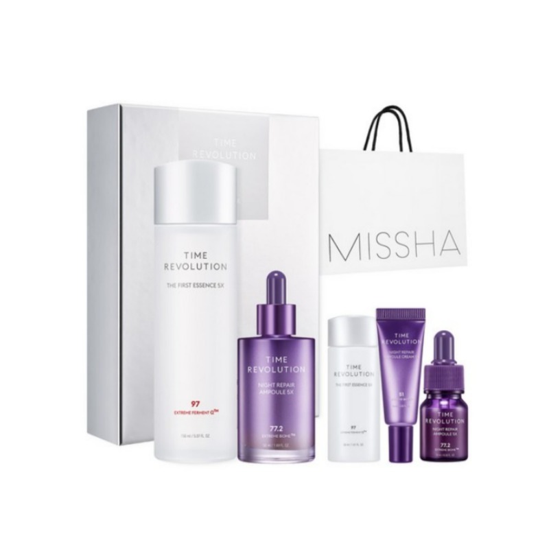 タイムレボリューション 5X 2種企画セット（ザファーストエッセンス150ml*1個/ナイトリペアアンプル50ml*1個サンプル3種贈呈）