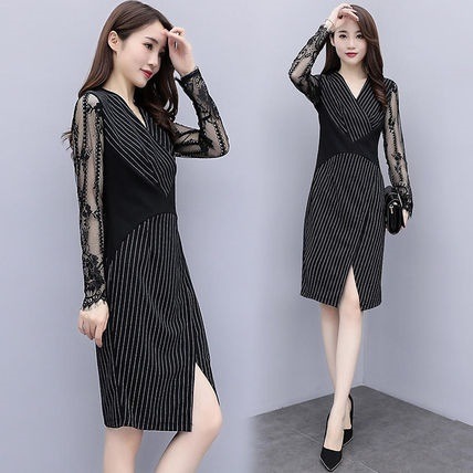 激安大特価 30代 代 マタニティ お呼ばれ 卒業式 入学式 スーツ 大きいサイズ フォーマル ドレス 結婚式 パーティードレス ワンピースドレス 黒 ワンピース 韓国 韓国ファッション レディース 膝 長袖 その他 ワンピース ドレス サイズ Xl Prettypoisonbar Com