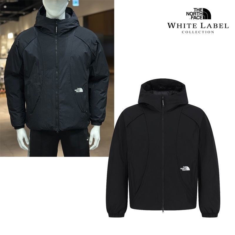 NJ1DR61J CALDERA DOWN JACKET RDS 25FW 新作 韓国限定ライン ユニセックス ダウン 防風 ハイネック フード RDS認証 ロゴ ミディアム 通勤通学 秋冬 耐久 艶