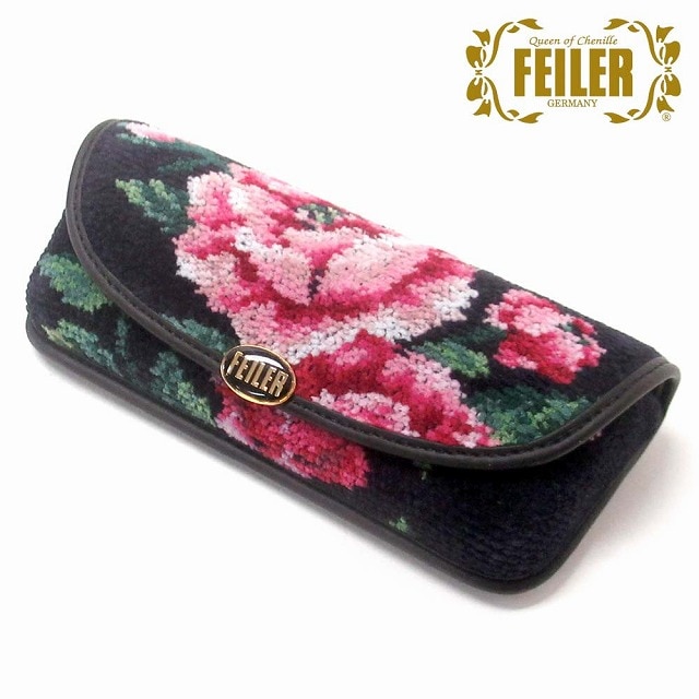 FEILER フェイラー メガネケース ローズアダージョ ROA212034 ブラックマルチ