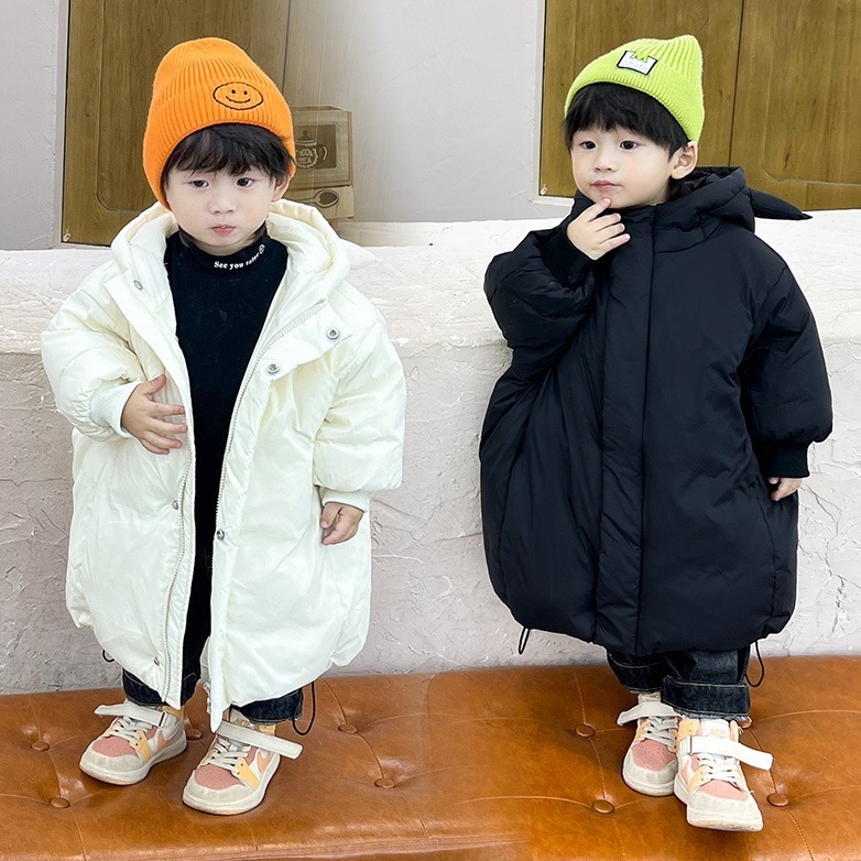 韓国式厚手の子供用ダウンジャケット 冬のかわいい小悪魔ダウンジャケットのコート