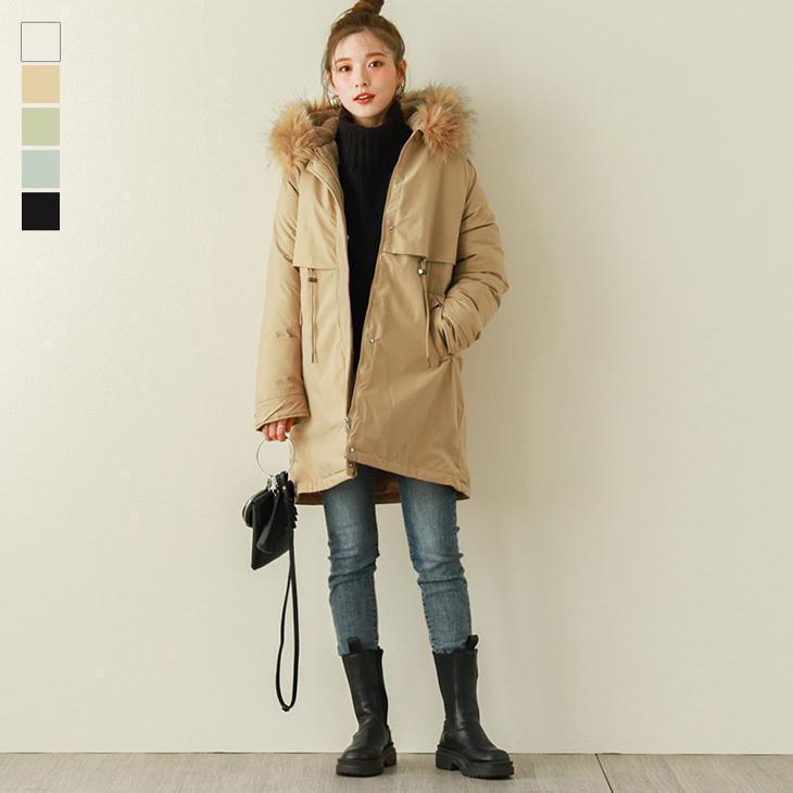 モッズコート コート アウター レディース 裏ボア フード付き