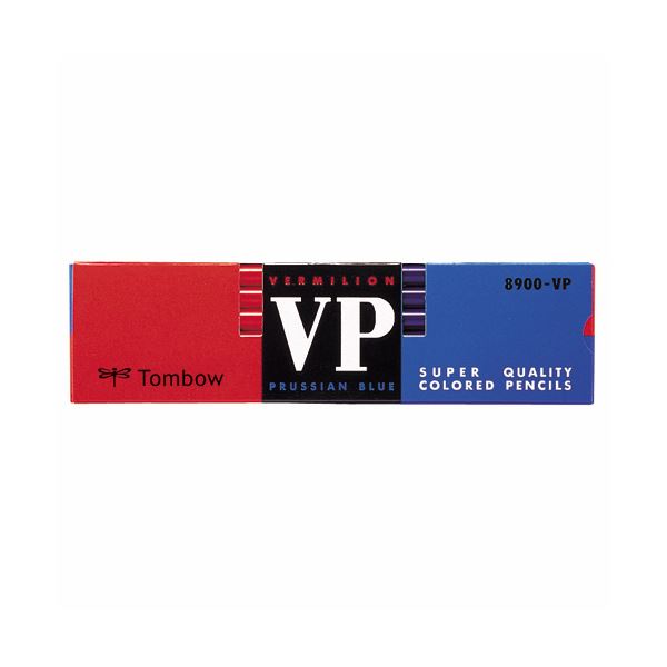 (まとめ) トンボ鉛筆 赤青鉛筆 (朱藍) 8900-VP 1箱(12本) (×10セット)