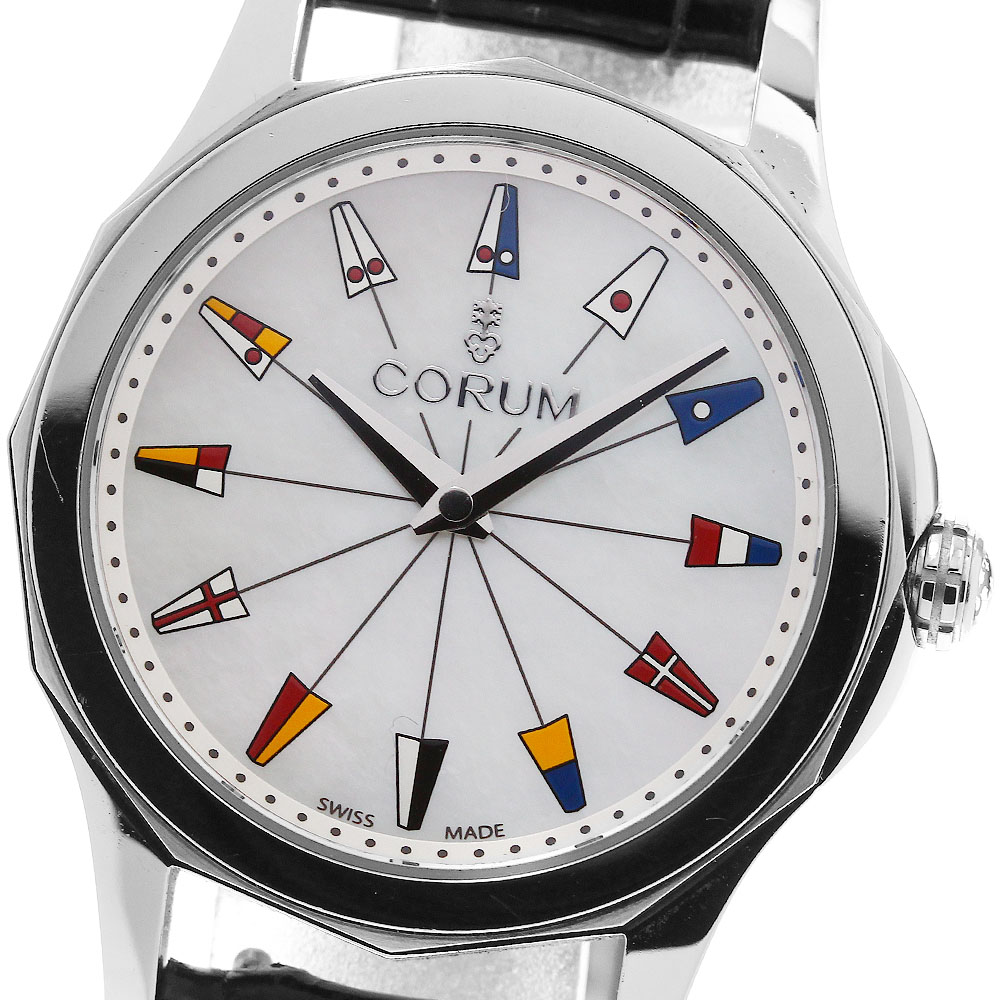 コルム CORUM 01.0132 アドミラルズカップ クォーツ レディース 保証書付き_823012【中古】