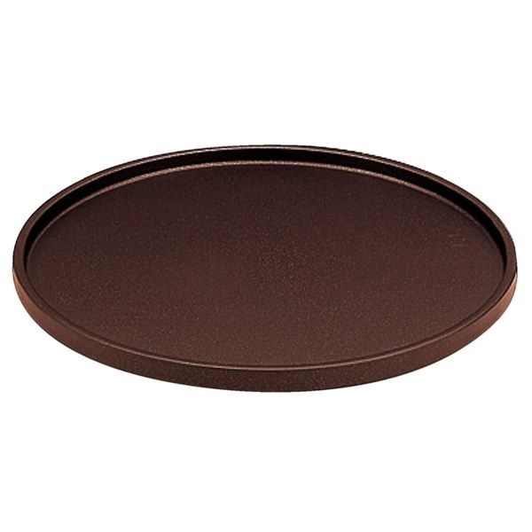 尺5DX懐石丸盆 ブラウンメタ普賢塗SL A