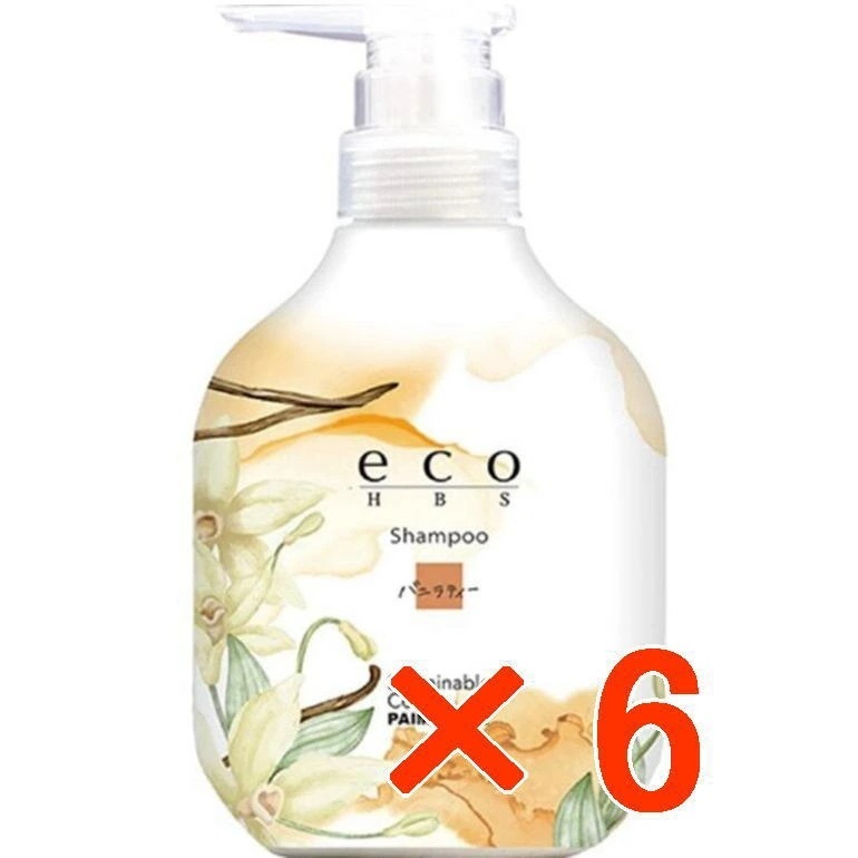 【送料無料】 パイモア エコエイチビーエス シャンプー 500ml バニラティー 6個セット ／ 美容室専売品　ヘアシャンプー
