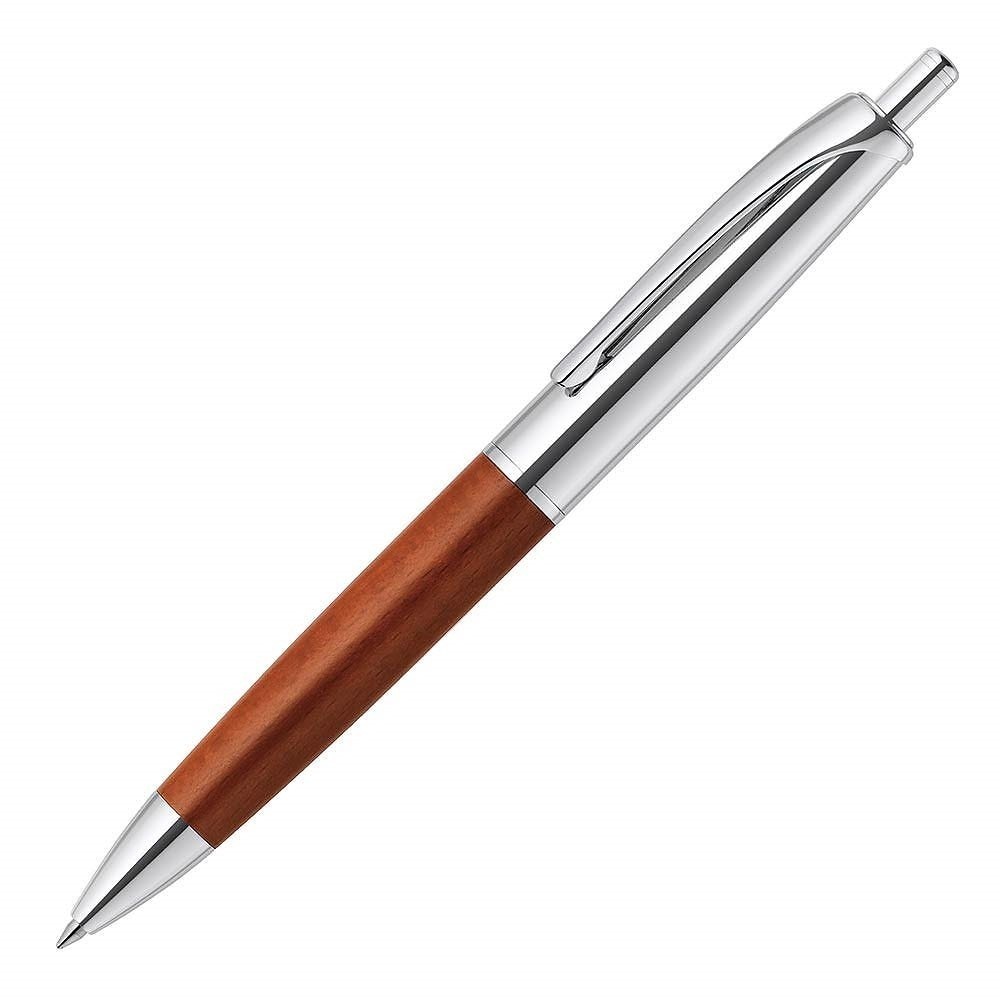 （まとめ買い）油性ボールペン フィラーレウッド ノック式 0.7mm シルバー P-BA76-WDS [x3]