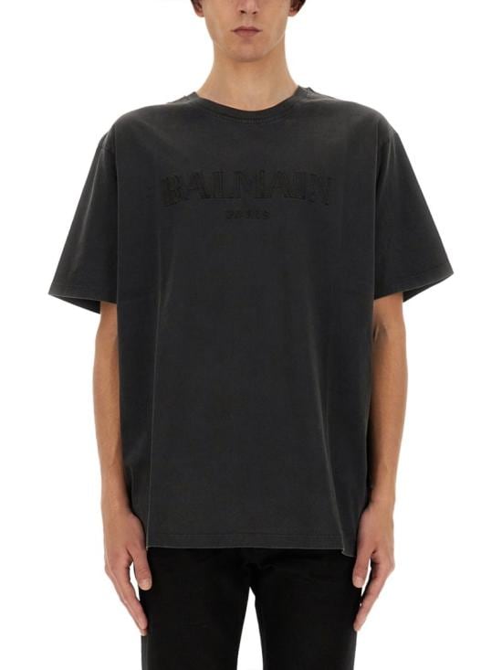 BALMAIN Men T-Shirts DH1EG010BC72 YGD Black