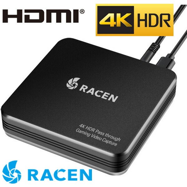 CENTURY ゲームキャプチャー 4Kパススルー & 録画対応 RACEN ゲーミングビデオキャプチャ CRC-GVCAP02 HDMI