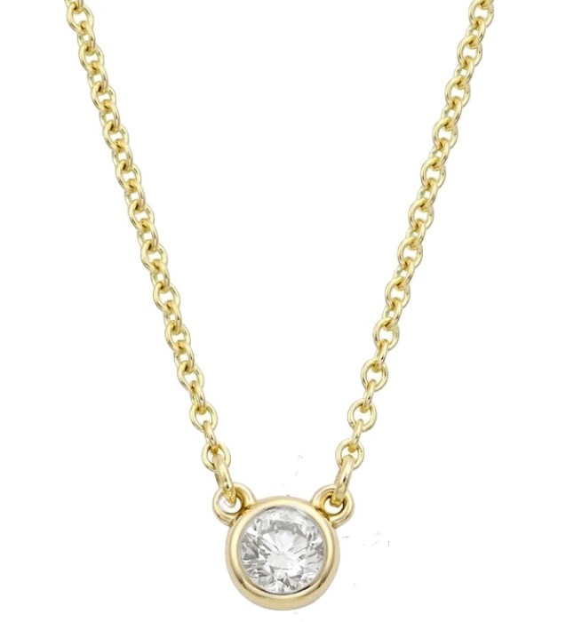 10769345 ELSA PERETTI　ダイヤモンド バイ ザ ヤード シングル ダイヤモンド ペンダント ラウンド ブリリアントカット ダイヤモンド 0.14カラット 18KYG